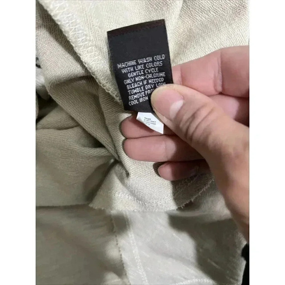 Knox Rose Asymmetrical Hem Tunic Top Womens XL Tan Long Sleeve Neutral Capsule - Picture 5 of 8